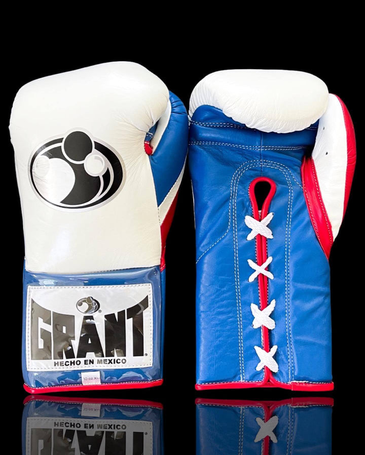 Grant Boxing Gloves White/Blue/Red