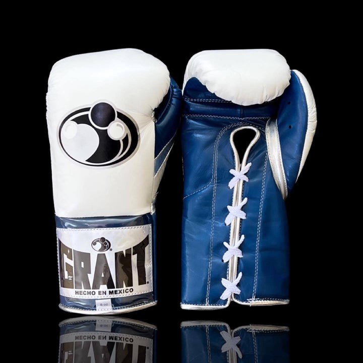 Grant Boxing Gloves White/Blue/Silver