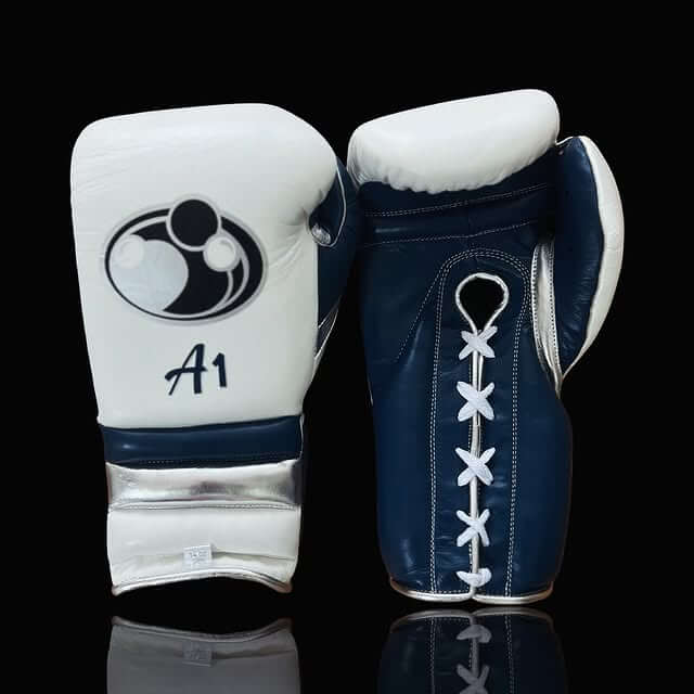 Grant Boxing Gloves White/Blue/Silver