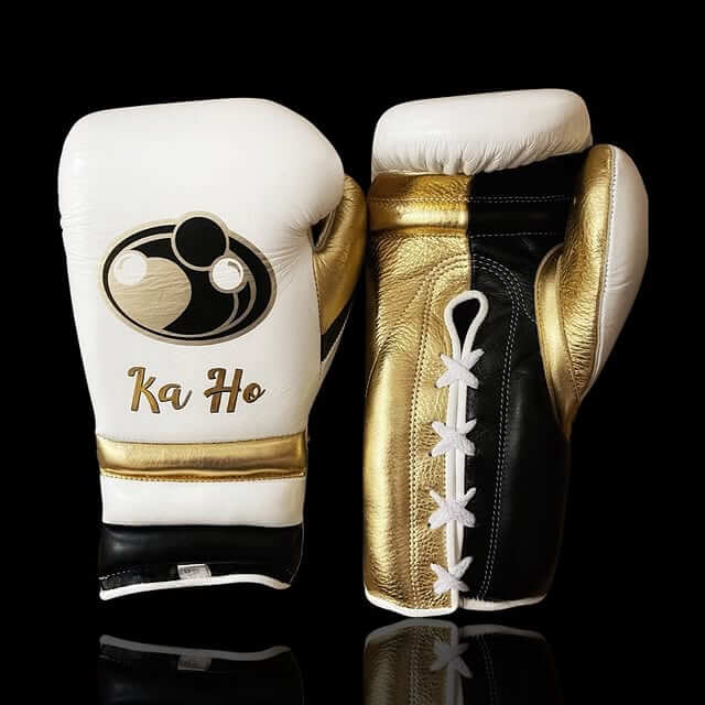 Grant Boxing Gloves White/Black/Gold