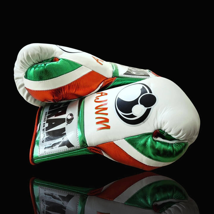 Grant Boxing Gloves White/Green/Orange