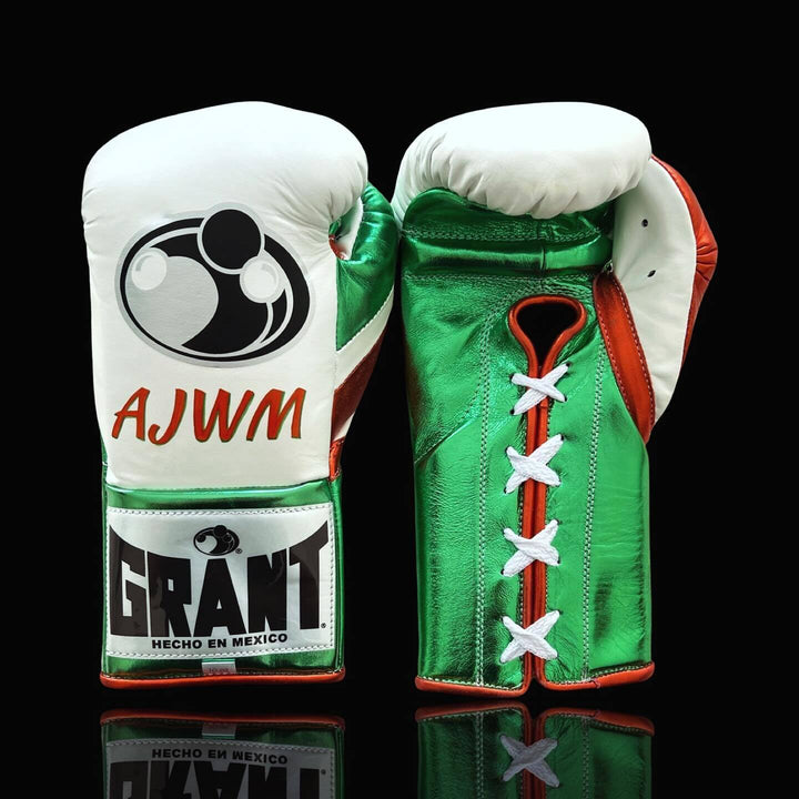 Grant Boxing Gloves White/Green/Orange