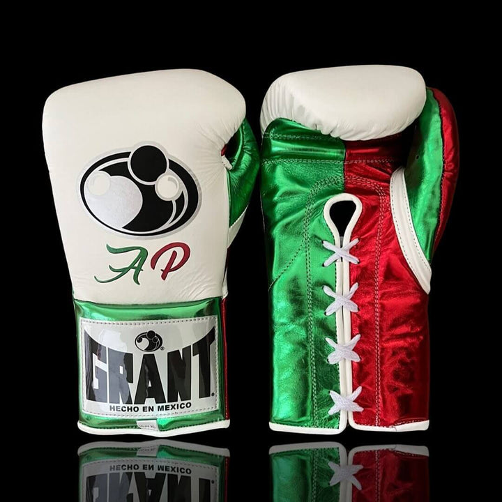 Grant Boxing Gloves White/Red/Green