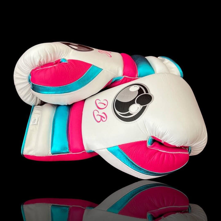 Grant Boxing Gloves White/Pink/Blue