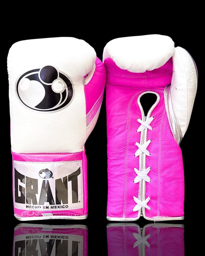Grant Boxing Gloves White/Pink/Silver