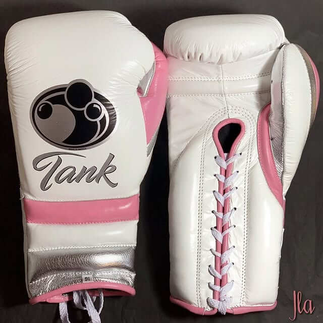Grant Boxing Gloves White/Pink/Silver