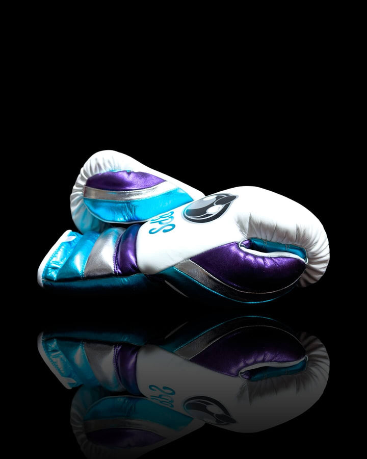 Grant Boxing Gloves White/Blue/Purple