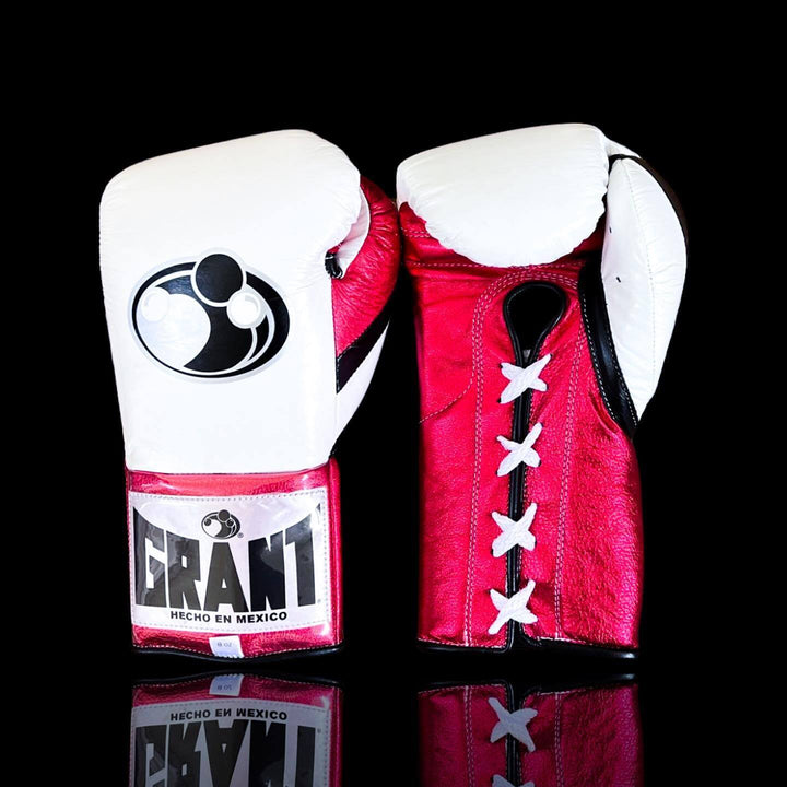 Grant Boxing Gloves White/Black/Red