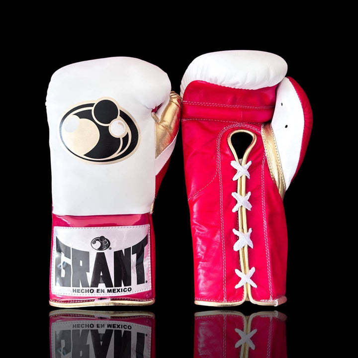Grant Boxing Gloves White/Red/Gold