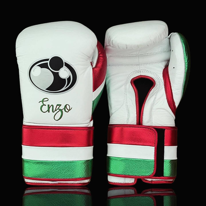 Grant Boxing Gloves White/Red/Green