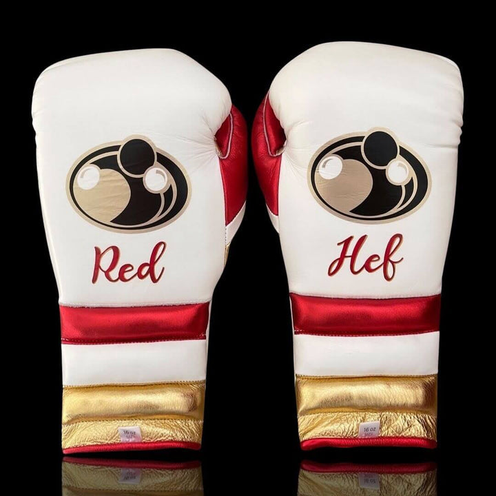 Grant Boxing Gloves White/Red/Gold