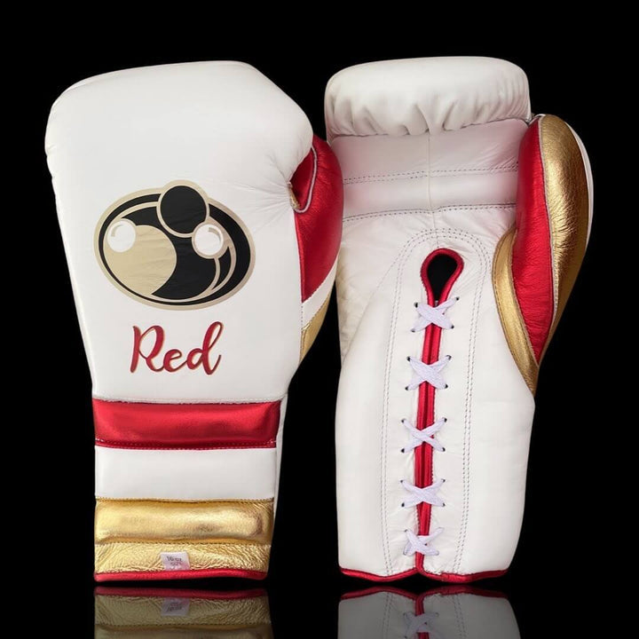 Grant Boxing Gloves White/Red/Gold