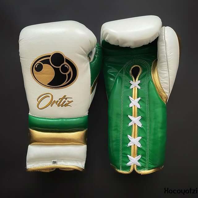Grant Boxing Gloves White/Green/Gold
