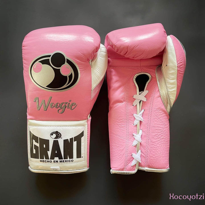 Grant Boxing Gloves Pink/White/Silver