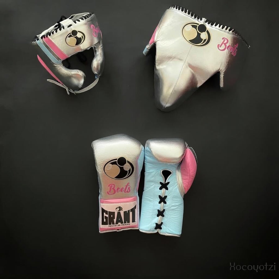Grant Boxing Set Silver/Blue/Pink