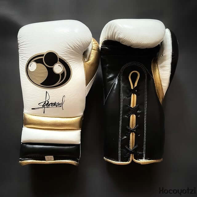 Grant Boxing Gloves White/Black/Gold